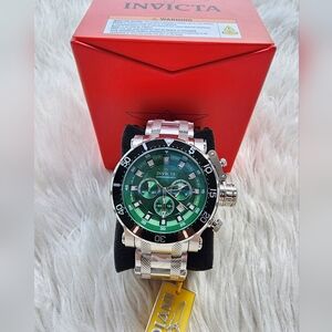 Invicta Silver and Green Watch Original Brand New